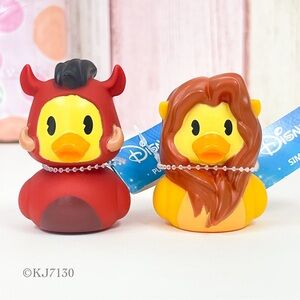 Duckalooz Disney Lion King 2.75” Simba & Pumbaa Rubber Duck Duckie Set NWT